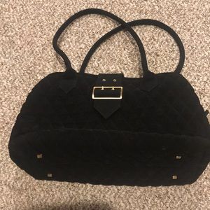 Vera Bradley black microfiber handbag